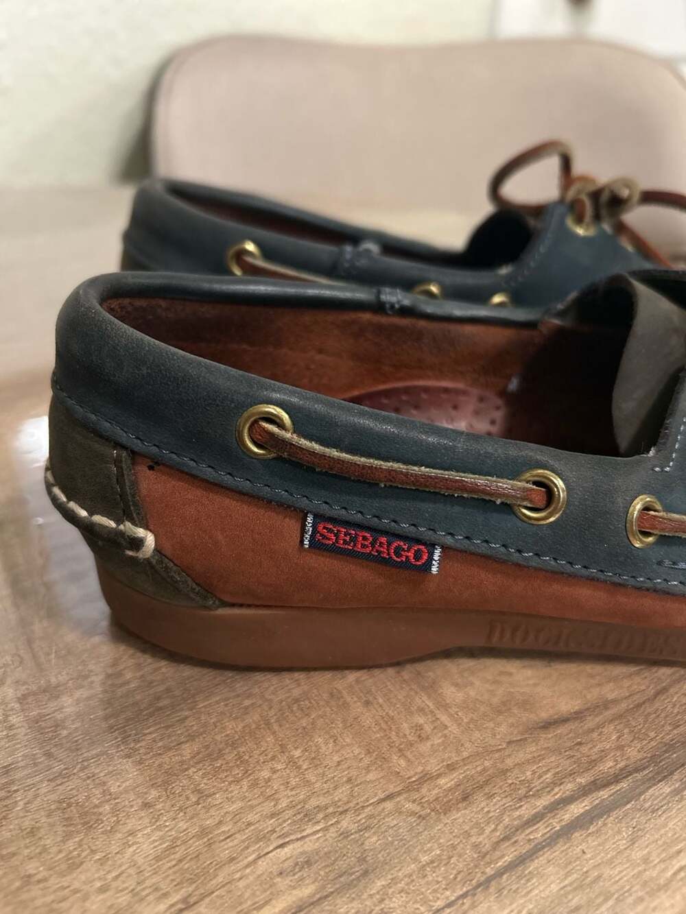 Sebago Docksides Portland Spinnaker Tri-Color Boat Shoes - Picture 2 of 8